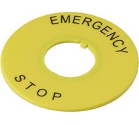 DECA A2AV-27 Plaque signalétique Motif d'impression EMERGENCY STOP jaune 1 pc(s)