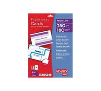 APLI Cartes de visite Decadry blanches 85 x 54 mm 185 g/m² 180 cartes