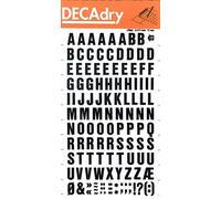 DECADRY DD12F - Lettres transfert majuscules noires 12 mm 117 caractères.