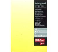 Decadry DPJ1202 Boîte de 100 feuilles papier 80g A4 dégradé Jaune