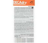Decadry Lettres Et Chiffres Transferts (1 Feuille) Dd50f 3 Mm Noir