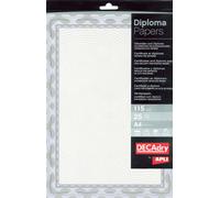 Decadry Lot De 24 Feuilles De Papier Pour Diplome/Certificat Spirale Bleu A4