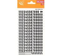 DECADRY Lot de 3 Chiffres Transferts (1 Feuille) DD62F 8 mm Noir