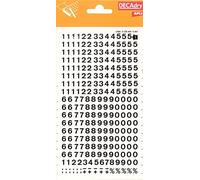 DECADRY Lot de 3 Chiffres Transferts (1 Feuille) DD7F 6 mm Noir