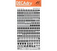 DECADRY Lot de 3 Lettres Transferts (1 Feuille) DD61F 8 mm Noir