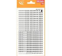 DECADRY Lot de 5 Chiffres Transferts (1 Feuille) DD6F 4 mm Noir