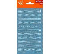 DECADRY Lot de 5 Lettres Transferts (1 Feuille) DDB11F 2,5 mm Blanc