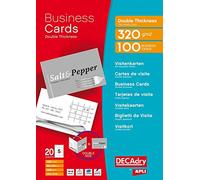 DECAdry OCC-3718 - cartes de visite (85 mm, 54 mm, 20 feuilles, 100 pièce(s))