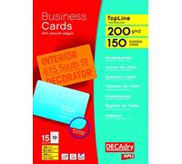 Decadry OCC3343 Pochette de 150 cartes de visite 54x85mm 200 g Blanc coins arrondis