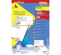Decadry OCC3348 Paquet de 60 cartes de réponses 148,5 x 105 mm 200g/m² Blanc