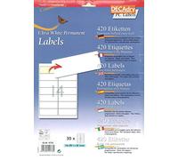 DECAdry OLW-4733 Etiquettes Blanc
