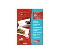 Decadry Oneclick Occ3729 - Brillant - Blanc - 85 X 54 Mm - 280 G/M² - 100 Carte(S) (10 Feuille(S) X 10 Cartes De Visite