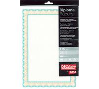 Decadry OSD4056 25F de papier pour certificat 115 g/m² Orange/turquoise Format A4