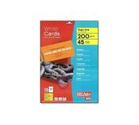 DECAdry TopLine OCC3347 - Blanc - 210 x 99 mm - 200 g/m² - 45 carte(s) (15 feuille(s) x 3 cartes