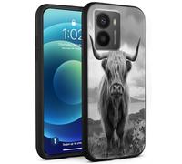 Decahouy Coque de téléphone HMD Fusion 5G, légère et souple en TPU résistant aux chocs, coque de protection intégrale pour HMD Fusion 5G 2024, recharge sans fil, vache Highland vintage
