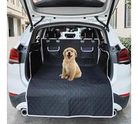 DECAIK Tapis de Coffre pour Chien SUV pour Mitsubishi Eclipse Cross 2018-2026, Housse de Coffre Imperméable, Protection de Coffre Antidérapante et Anti-Rayures pour Animaux,B Black+White