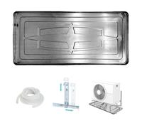 DECAKE Bac de récupération des condensats pour climatiseur avec Supports, en Acier Inoxydable, pour systèmes de fenêtre et de Pompe à Chaleur Split 3P/93 x 44 cm