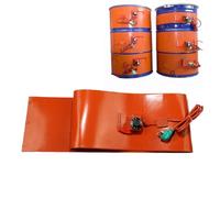DECAKE Ceinture chauffante pour fûts d'huile, Coussinet Flexible en Silicone de 20 à 220 L, Tapis Chauffant à Bande métallique avec Thermostat Rotatif réglable 30 à 150 °C pour vannes, in
