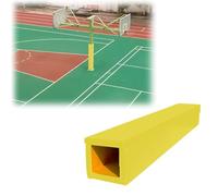 DECAKE Protection carrée pour Poteau de Basket-Ball, 7,6 x 7,6 cm, 8,9 x 8,9 cm, 10 x 10 cm, 24,1 x 24,1 cm, pour Aires de Jeux en sous-Sol (Jaune, 25,4 x 25,4 cm)