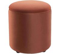 DECAKE Tabouret Pouf Repose-Pieds Pouf en Velours, Boîte De Rangement Ronde Nordique Repose-Pieds Peu Encombrant avec Couvercle Amovible Siège Rembourré Convient pour Chambre Salon Bureau