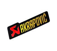 Decal d'autocollant de Moto en Aluminium 3D for décoration de Moto de Silencieux d'échappement akrapovic (Color : 14cm Yellow)