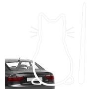Decal De Voitrures De Chat - Dessin Animé De De Voituyre Caricaturé Autocollant De Voitre | Décalque De Chaton De Fenêtre Avec Vinyle Imperméable | Autocollant Drôle Adapté Fenêtres CA