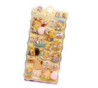 Decal Pack - Capybara Themed Animal Vinyl, Funny Adhesive Scrapbook Elements, Dimensional Sticker Collection Toys, Excellent Present For Children, Toddler Birthday Journal Crafts