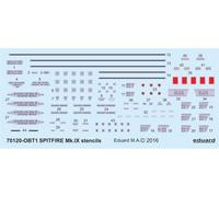 Décal Pochoirs Supermarine Spitfire Mk.Ixc (Conçu Pour Être Utilisé Avec Les Kits Eduard)-Générique