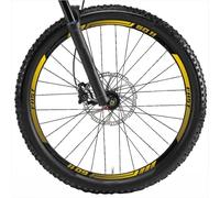 Decalart Kit autocollants pour jantes roues de vélo vtt GO FAST aller rapide 26 27,5 28 29 pouces complet 2 roues L013 (091 or, 28-29 pouces)