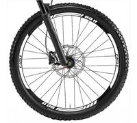 Decalart Kit autocollants pour jantes roues de vélo vtt GO FAST aller rapide 26 27,5 28 29 pouces complet 2 roues L013 (010 blanc, 28-29 pouces)