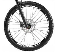 Decalart Kit autocollants pour jantes roues vélo vtt course sport 26 27,5 28 29 pouces complet 2 roues décalcomanies autocollant filet bandes L001 (010 blanc, 27,5 pouces)