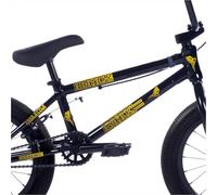 Decalart Kit de 11 autocollants pour cadre de vélo BMX universels, couvre-rayures FREE STYLE street race sport aventure graphiques pour BMX, renouvelle le cadre L101 (091 Or)