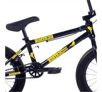 Decalart Kit de 11 autocollants pour cadre vélo BMX universels couvre-rayures FREE STYLE street race sport aventure graphiques pour bmx renouveler cadre L101 (025 Jaune)