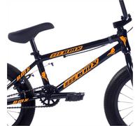 Decalart Kit de 11 autocollants pour cadre vélo BMX universels couvre-rayures FREE STYLE street race sport running graphiques pour bmx renouveler cadre L102 (037 orange fluo)