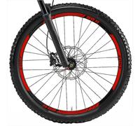 Decalart Kit stickers pour jantes roues de vélo vtt go fast aller vite 26 27,5 28 29 pouces complet 2 roues L013 (032 rouge, 27,5 pouces)