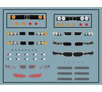 Décalcomanie à l'eau, 1:64, hotwheels, feux BMW, custom, matchbox, Majorette