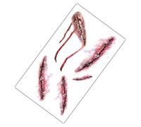 Décalcomanie faciale d’Halloween de terreur, décalcomanie faciale effrayante | Autocollants de bouche d’horreur d’Halloween,Autocollants de maquillage corporel de Simulation temporaire, pour femmes et