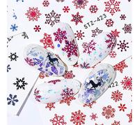 Décalcomanies À L'eau Pour Ongles D'hiver : Motifs Festifs De Flocons De Neige Et De Rennes Pour Un Nail Art Facile Pendant Les Fêtes