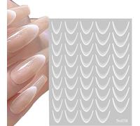 Décalcomanies À Ongles En Forme De Lune - Autocollants Du Doigt D'auto-adhésif, Décorations De Manucure Française 3D, Accessoires Artistiques Élégants | Kit D'activateur De Beauté Durable, Conseils Él