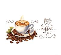Décalcomanies artistiques en vinyle pour une cuisine et un café élégants, idées de décoration d'intérieur innovantes