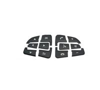 Décalcomanies Boutons Compatible Avec Benz Pour CLS 2014-2017 Autocollants Bouton Intérieur Garniture Couverture Volant Voiture Ensemble D'autocollants Décoration Intérieure(Black)