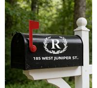Décalcomanies De Boîte Aux Lettres Personnalisées Et Autocollants De Lettrage En Vinyle - Adresse, Numéros, Initiales For La Maison, Rurale, Boîte Aux Lettres En Bordure De Rue(11X5in)