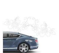 Décalcomanies de carrosserie de voiture à motif floral | Décalcomanies florales extérieures pour voiture, autocollants latéraux réfléchissants pour voiture, accessoires de voiture