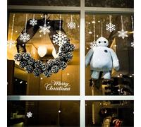 Décalcomanies de fenêtre de flocon de neige | Décorations de fenêtre de Noël Flocons de neige - Décorations du pays des merveilles Fournitures de fête d'hiver pour Noël Nouvel An