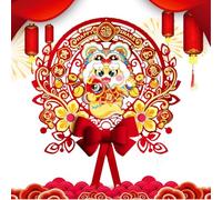 Décalcomanies de fenêtre du Nouvel an Chinois - Autocollants du Festival du Printemps du Serpent de l’année 2025 | Autocollants muraux de Mots de bénédiction du Nouvel an Festif, de Portes