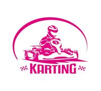 Décalcomanies de gravure Kart Formula Sports Car Karting Racing Sports 36x49.5cm Equipé d'un kit de film de transfert Small RoseRed