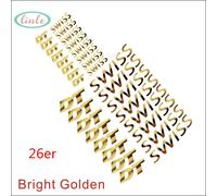 Décalcomanies De Nom De Jante De Vélo,Autocollants De Roue De Vtt,Décalcomanies De Roue De Vélo,Décoration De Vélo,Film Vinyle,Marque,16 Pièces,2 Roues Par Ensemble - Type 26er Bright Golden