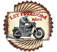Décalcomanies décoratives pour camping-car - Bouteille bon marché Ride to Freedom : l'appel du motard audacieux - Autocollants résistants aux rayures (6 x 9 cm)