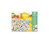 DJECO Coffret Décalcomanies Savane, Désert et Pôle Nord - Enfants 5 à 8 ans - Stimule La Créativité - Gratter et Créer vos Dessins ! 3 Planches & 90 Images - Facile à Utiliser
