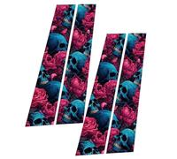 Décalcomanies Montant B Auto - 48x25cm Autocollant Montant Porte Autocollanst | Autocollant Décoratif Montants, Accessoire Auto, Résistant Rayures, 1 Paire, Protection Solaire - Finition Élégante